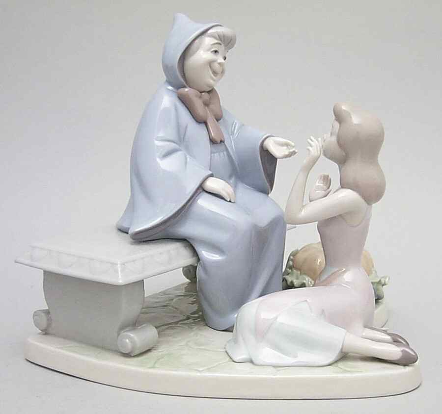 Disney Cinderella & Her Fairygodmother - No Box by Lladro-1