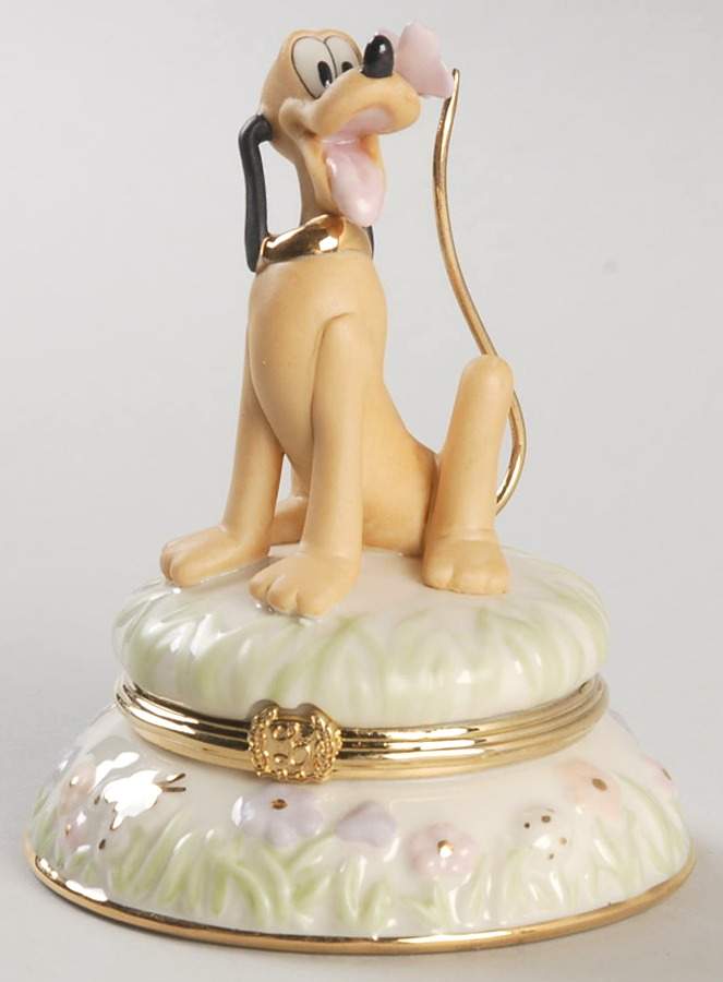 Disney Classic Characters Treasure Box A Friend For Pluto - Boxed by Lenox-1