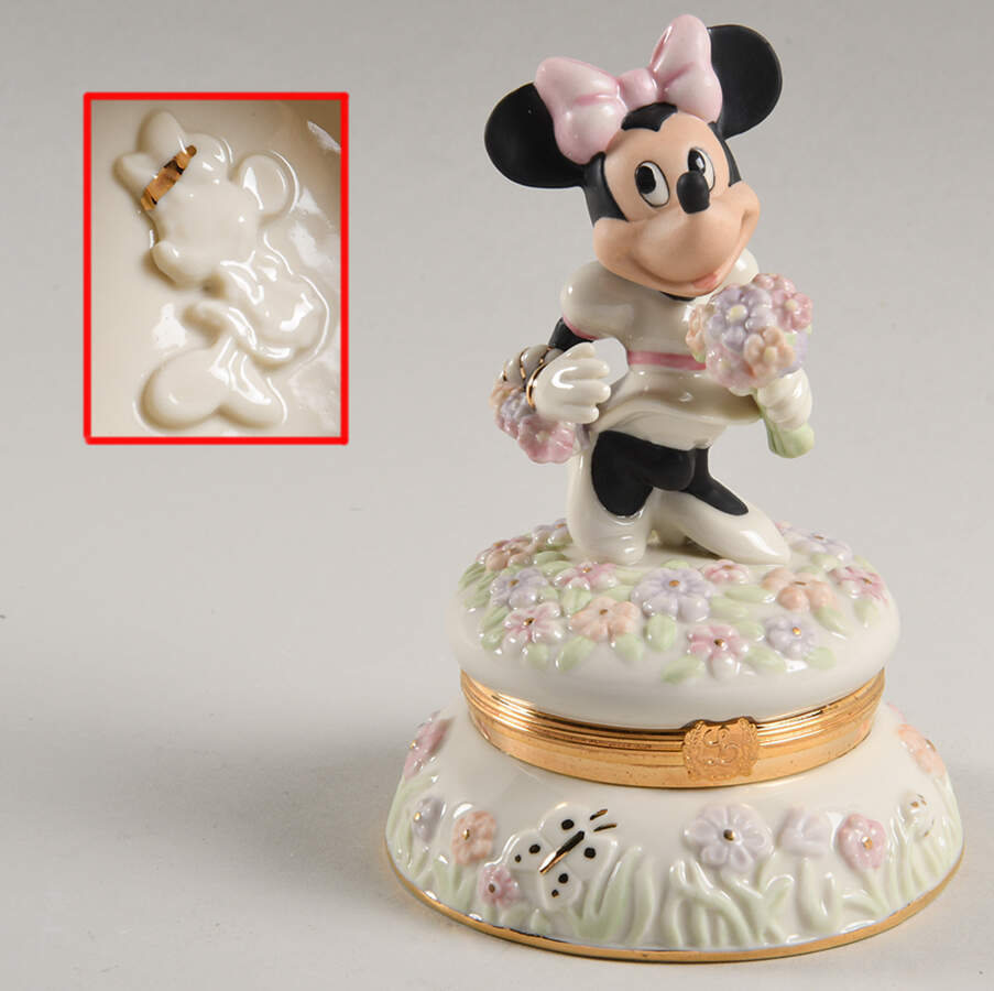 Disney Classic Characters Treasure Box Blooms For Minnie - Boxed by Lenox-1