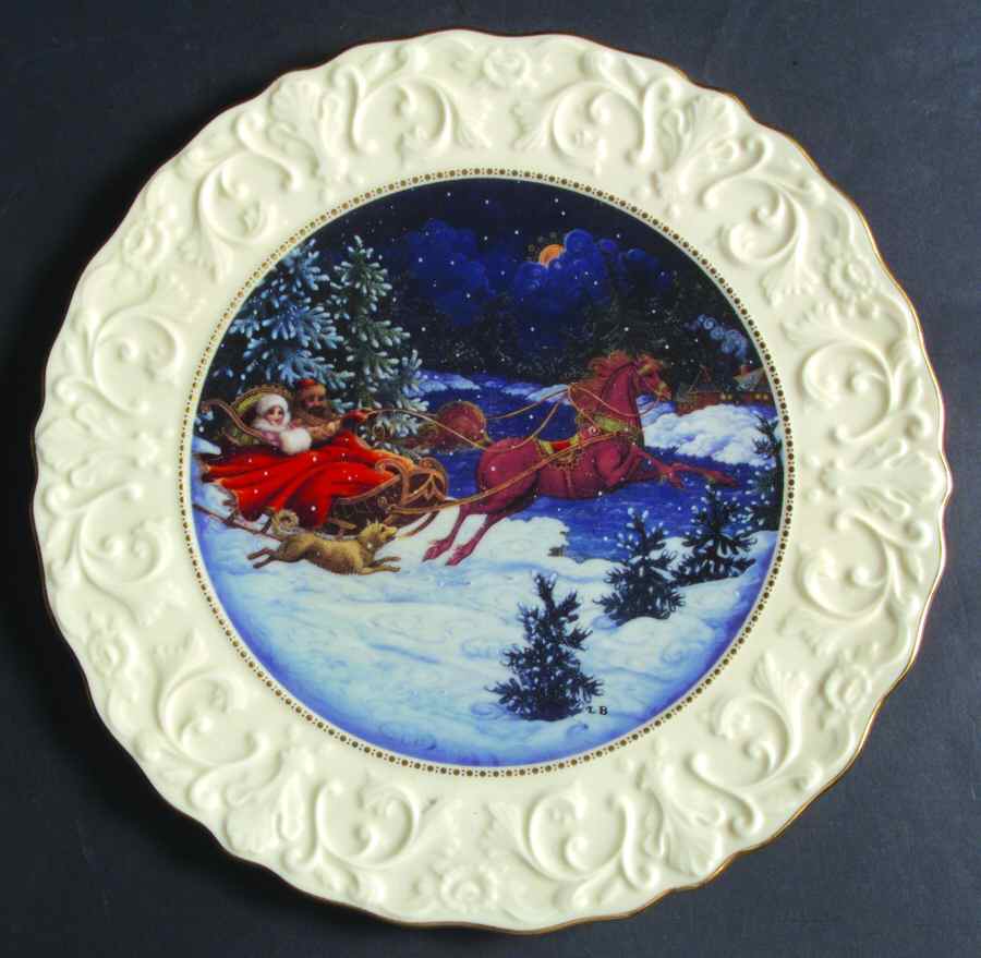 Christmas Charger Midnight Sleigh Ride - No Box by Lenox-1