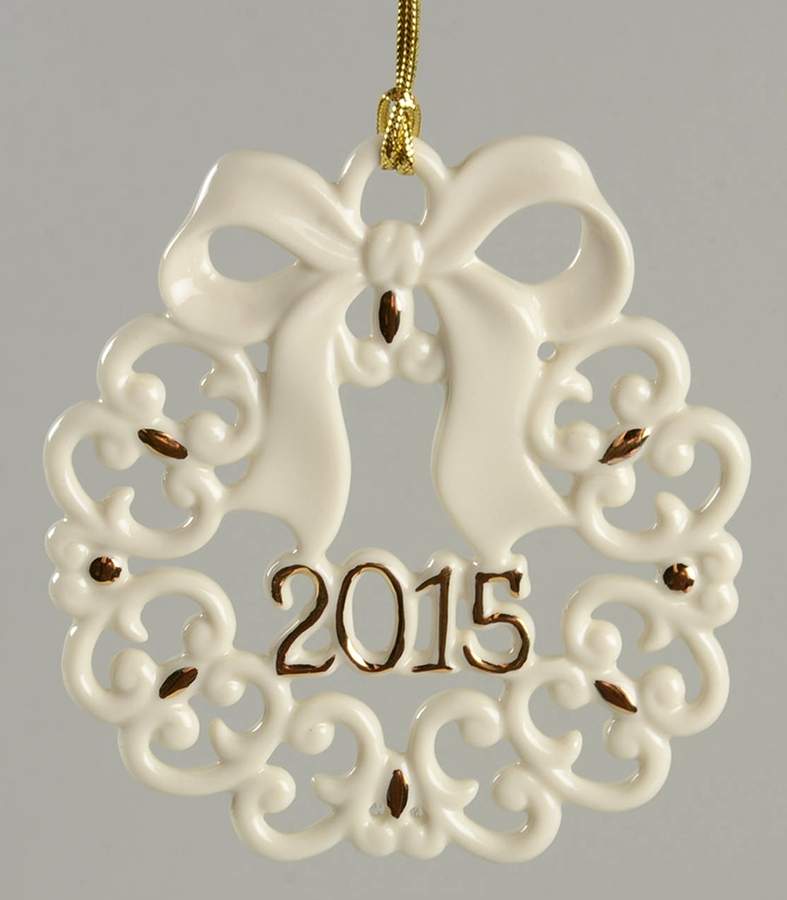 A Year To Remember Ornament 2015-Wreath - Boxed by Lenox-1
