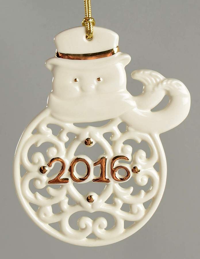 A Year To Remember Ornament 2016-Snowman - Boxed by Lenox-1