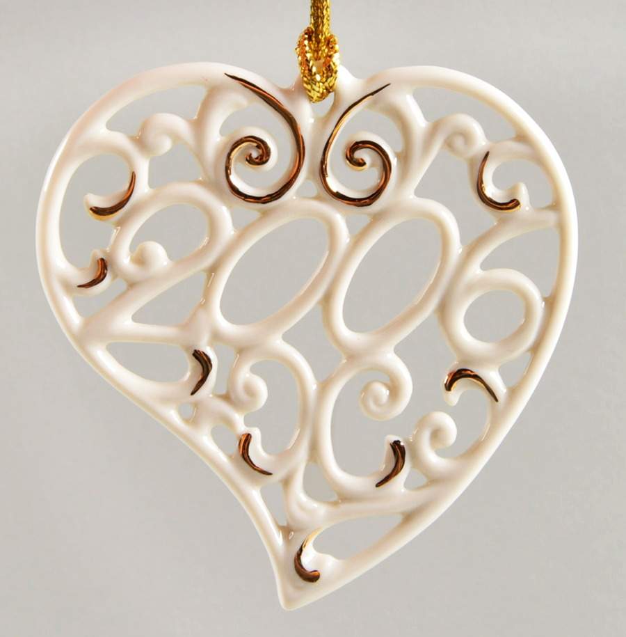 A Year To Remember Ornament 2006-Heart - Boxed by Lenox-1