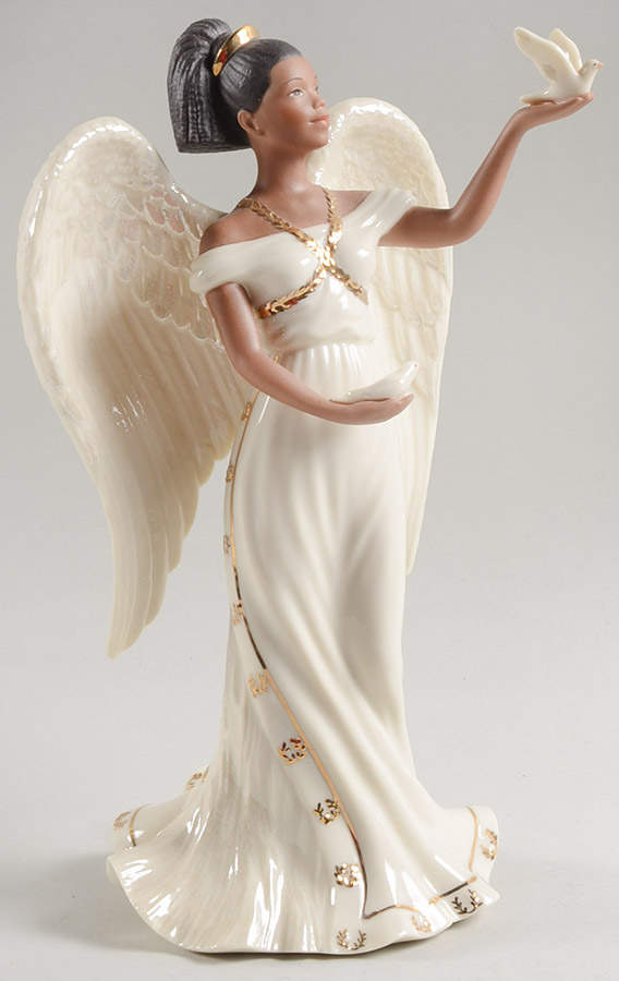 African American Angel Collection Nafia, Sweet Angel Of Peace - With Box by Lenox-1