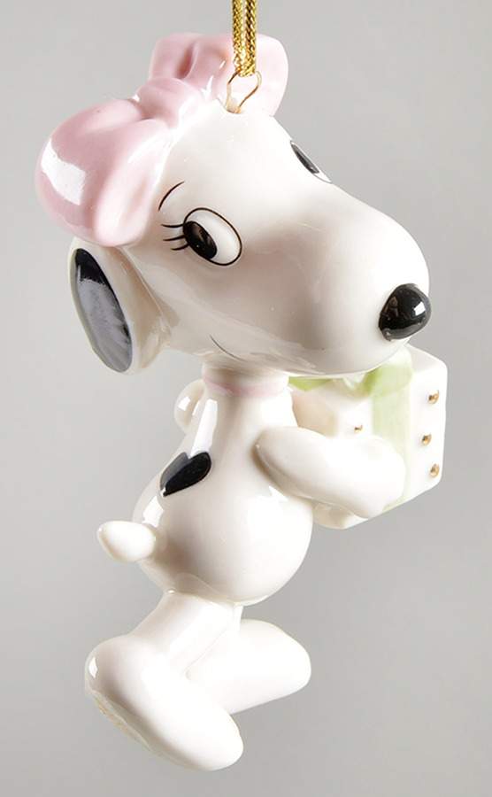 Whimsical Snoopy Ornaments Belle's Christmas Surprise - No Box by Lenox-1