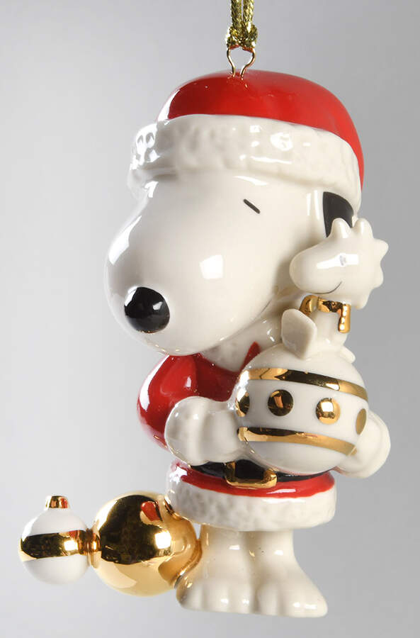 Whimsical Snoopy Ornaments Snoopy's Christmas Spirit-Red - Boxed by Lenox-1