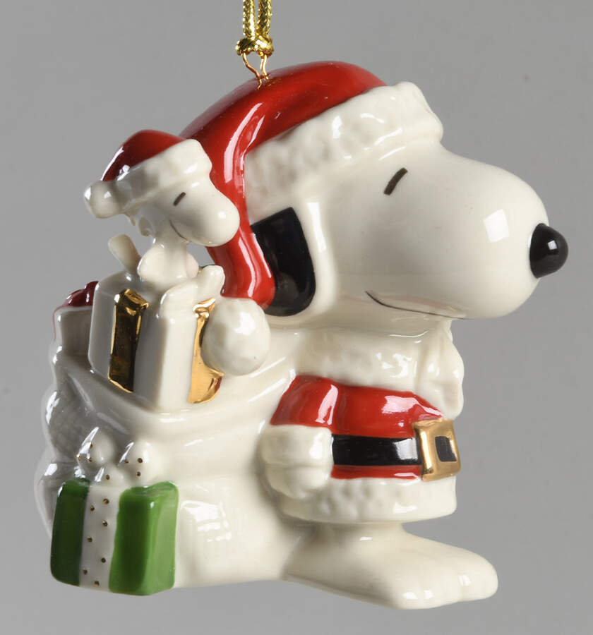 Whimsical Snoopy Ornaments Santa Snoopy-Red - Boxed by Lenox-1