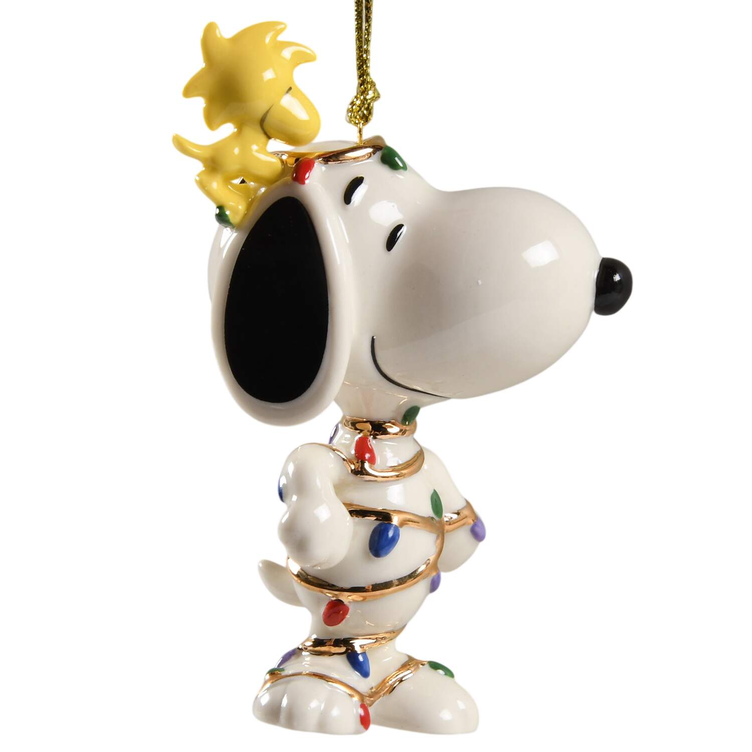 Whimsical Snoopy Ornaments Snoopy Wrapped In Lights - Boxed by Lenox-1