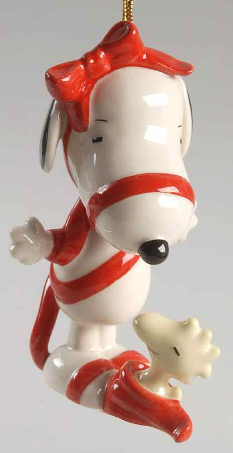 Whimsical Snoopy Ornaments With Love-From Snoopy-Red - No Box by Lenox-1