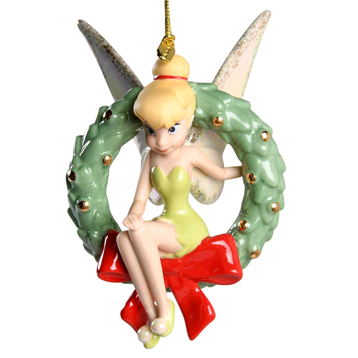 Tinkerbell Ornaments Tinker Bell With Wreath - Boxed by Lenox-1