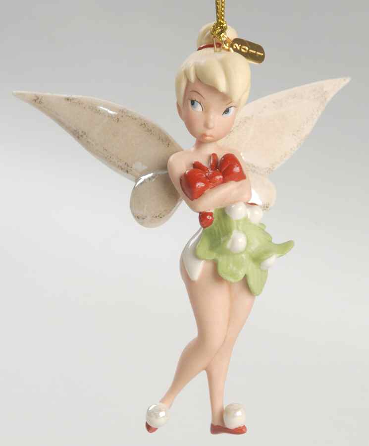 Tinkerbell Ornaments Waiting For Her Christmas Kiss - Boxed by Lenox-1