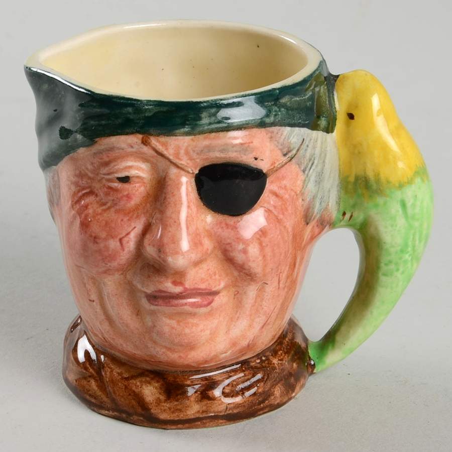 Character Jug Long John Silver-Green Head Wrap-Mini - No Box by Lancaster & Sandland-1