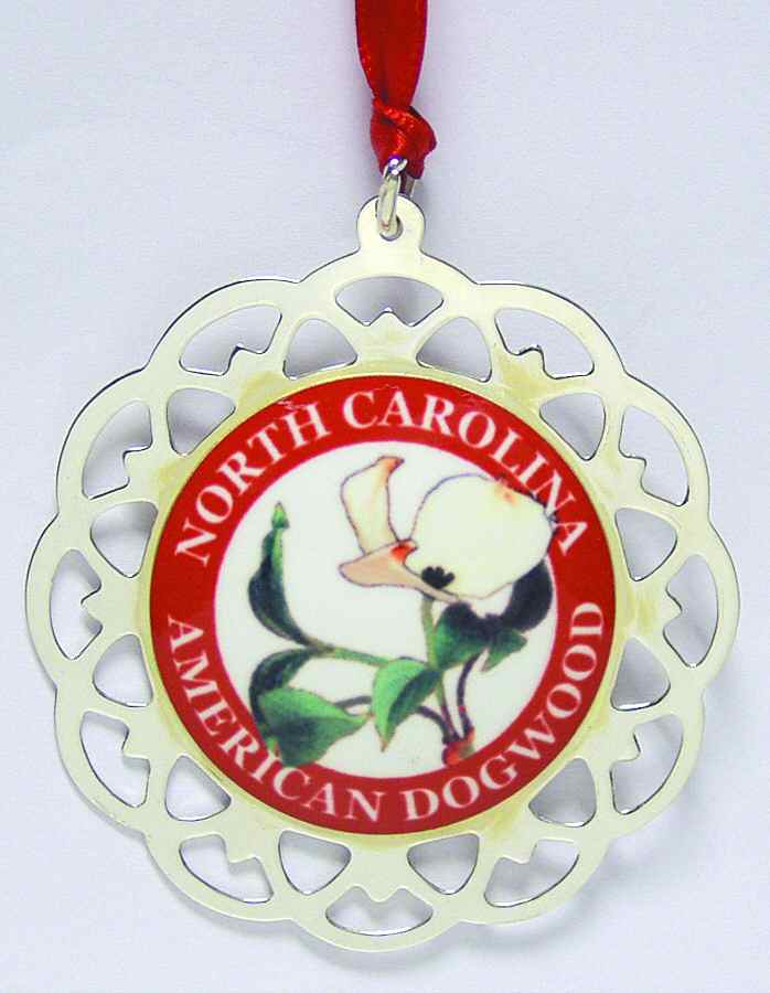 State Flower Medallion North Carolina-Dogwood - No Box by Lunt Silver-1
