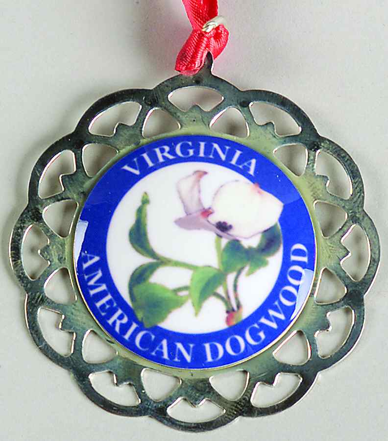 State Flower Medallion Virginia-American Dogwood - Boxed by Lunt Silver-1