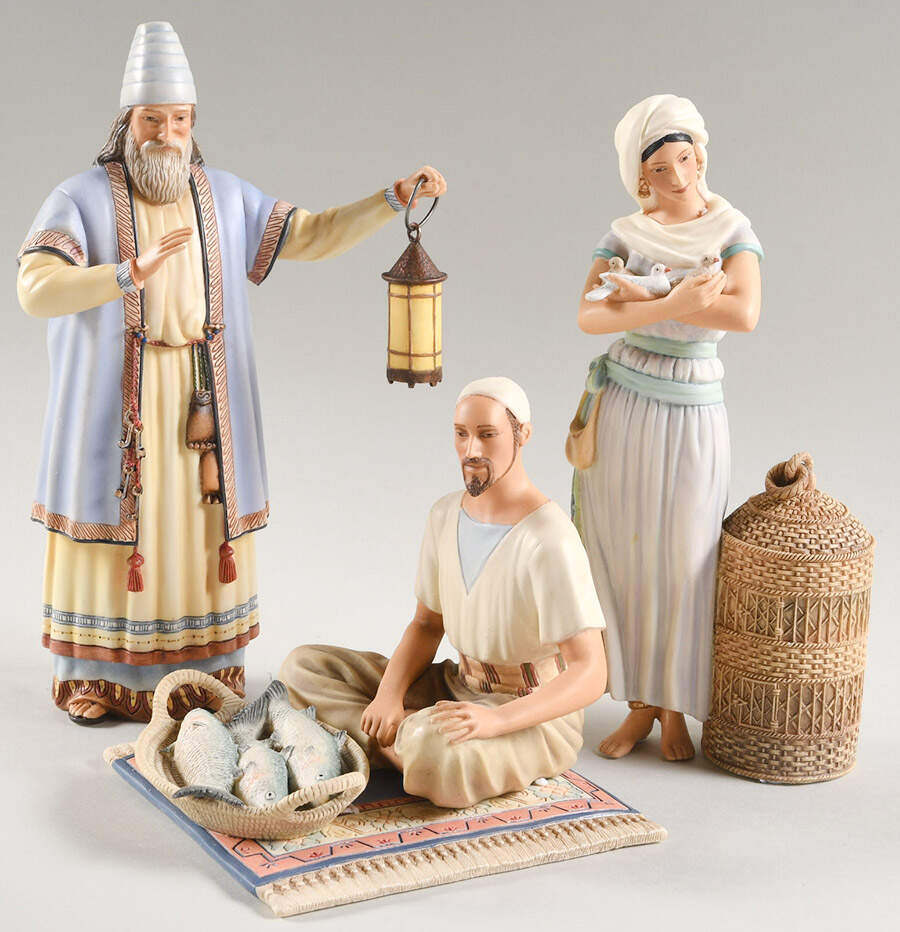 Miracle in Bethlehem Townspeople-Set Of 3 - No Box by Lenox-1