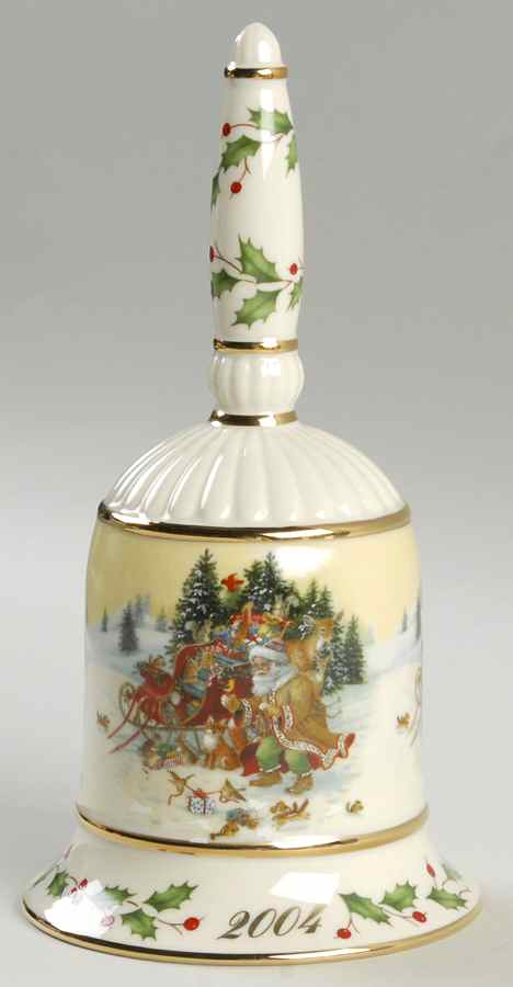 Annual Holiday Bell Santa's Woodland Visit - No Box by Lenox-1