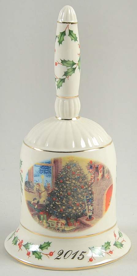 Annual Holiday Bell 2015-Fireside Christmas Tree - No Box by Lenox-1
