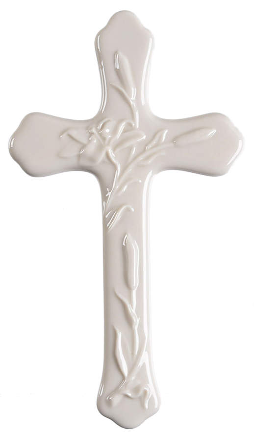 China Treasures Cross Lily Wall Cross - Boxed by Lenox-1