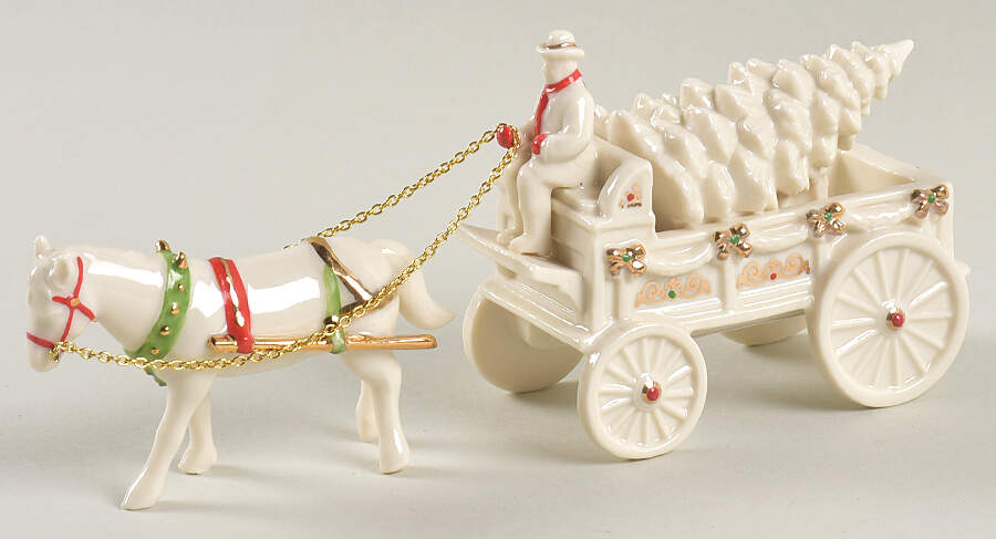 Mistletoe Park Village Farm Wagon- 2 Pc - Boxed by Lenox-1