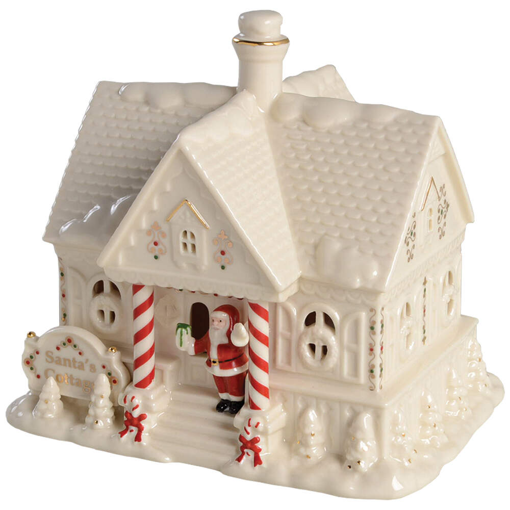 Mistletoe Park Village Santa's Cottage - Boxed by Lenox-1