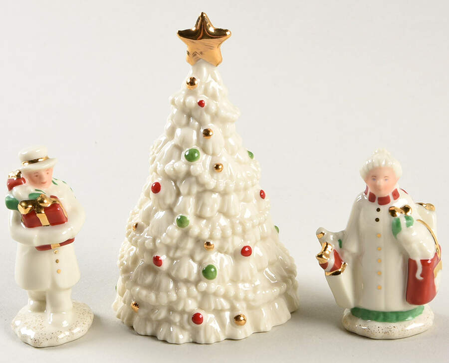 Mistletoe Park Village Park Shoppers And Tree-Set Of 3 - Boxed by Lenox-1