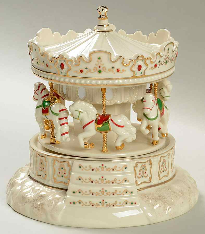 Mistletoe Park Village Village Carousel-Musical - Boxed by Lenox-1