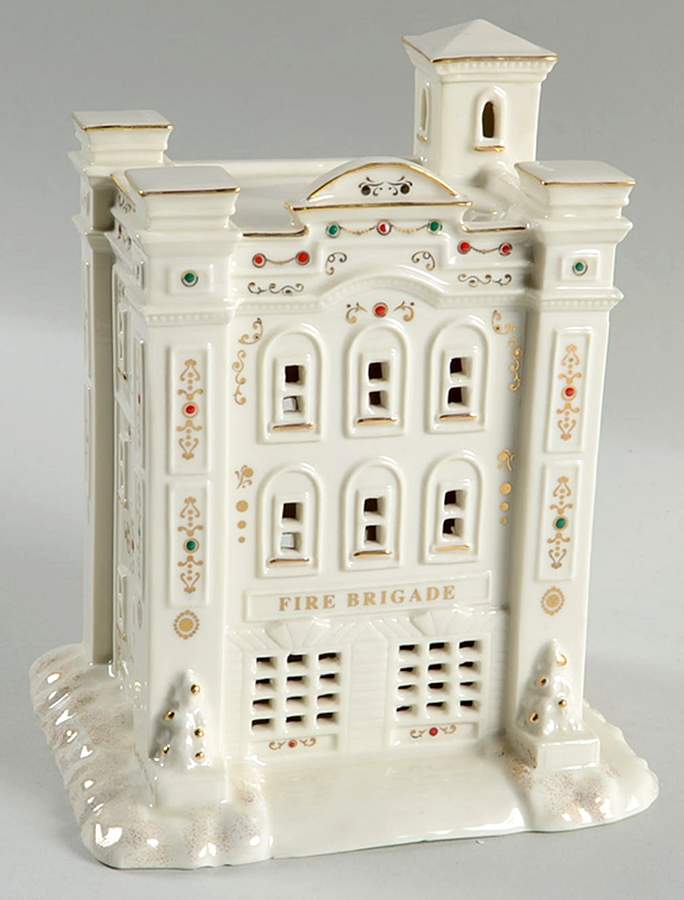 Mistletoe Park Village Fire House - Boxed by Lenox-1