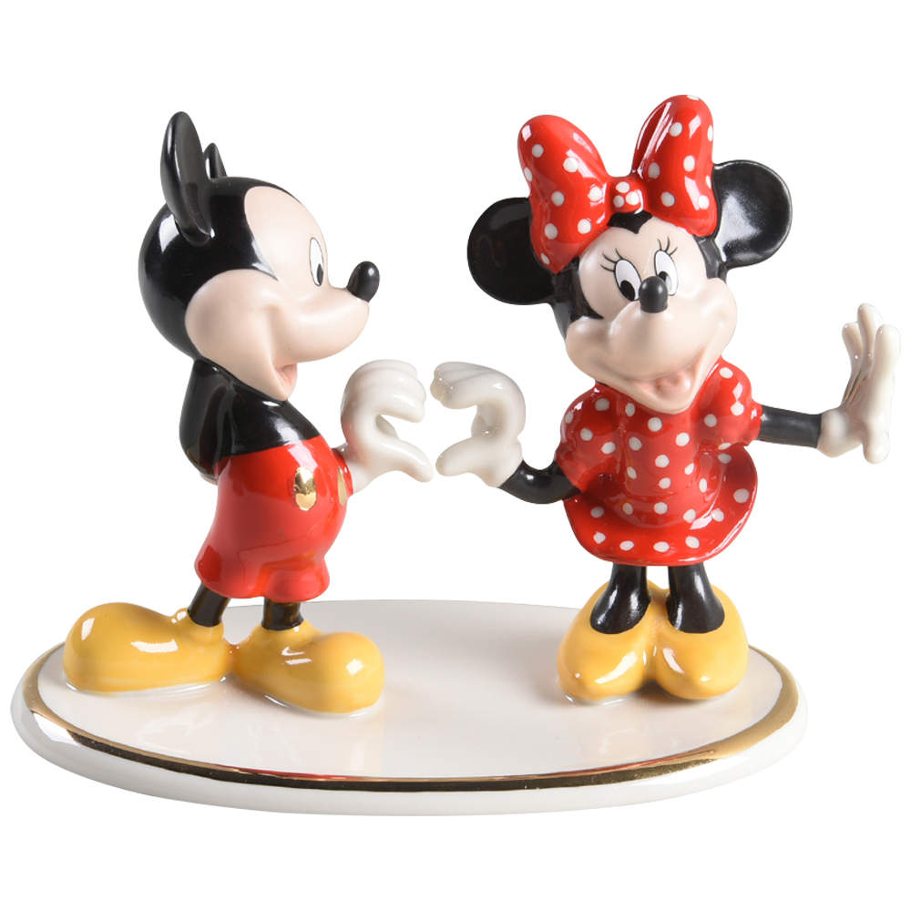 Disney Sweethearts Mickey & Minnie Two Hearts As One - No Box by Lenox-1