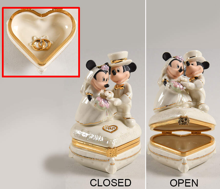 Disney Sweethearts Mickey & Minnie Sweetheart-Box - Boxed by Lenox-1