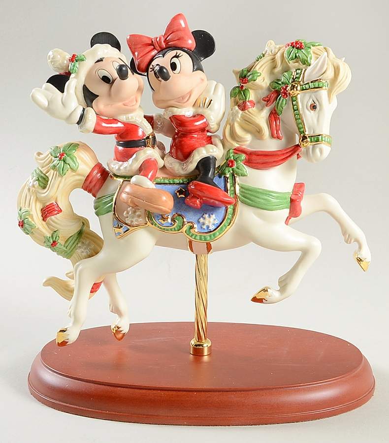 Disney Sweethearts Mickey's Christmas Carousel Horse - No Box by Lenox-1