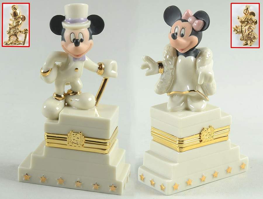 Disney Sweethearts Mickey & Minnie 75th Anniversary-Set Of  - Boxed by Lenox-1