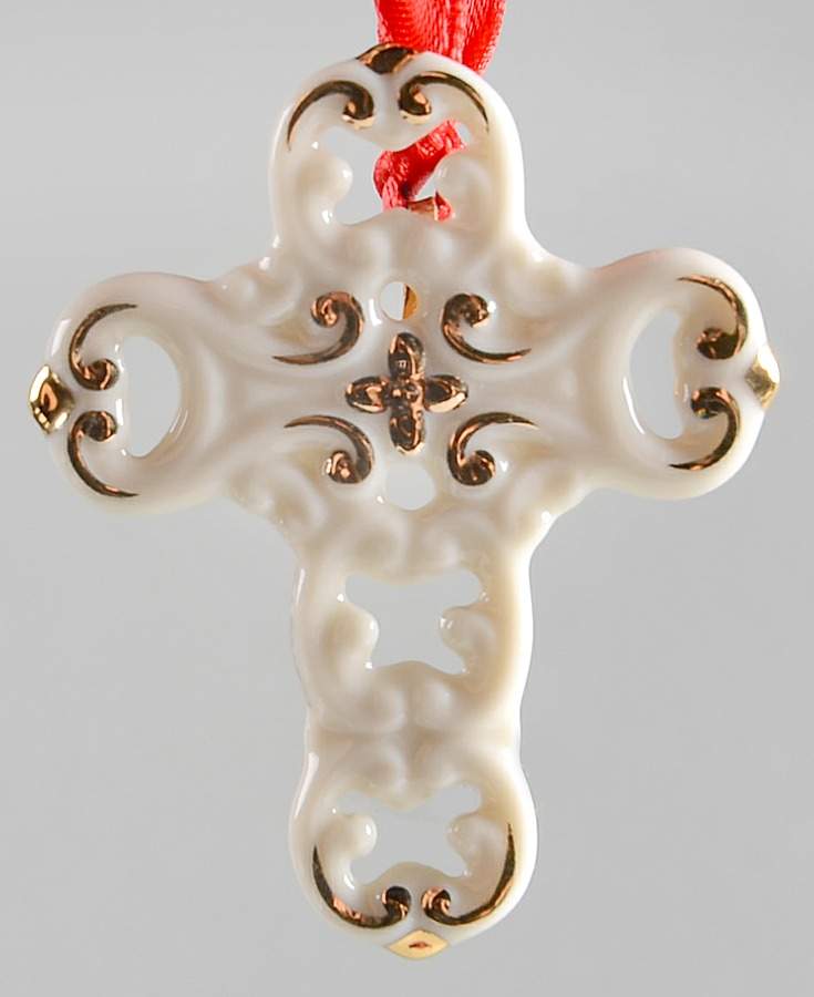 Charms Cross-Gold Accent - Boxed by Lenox-1