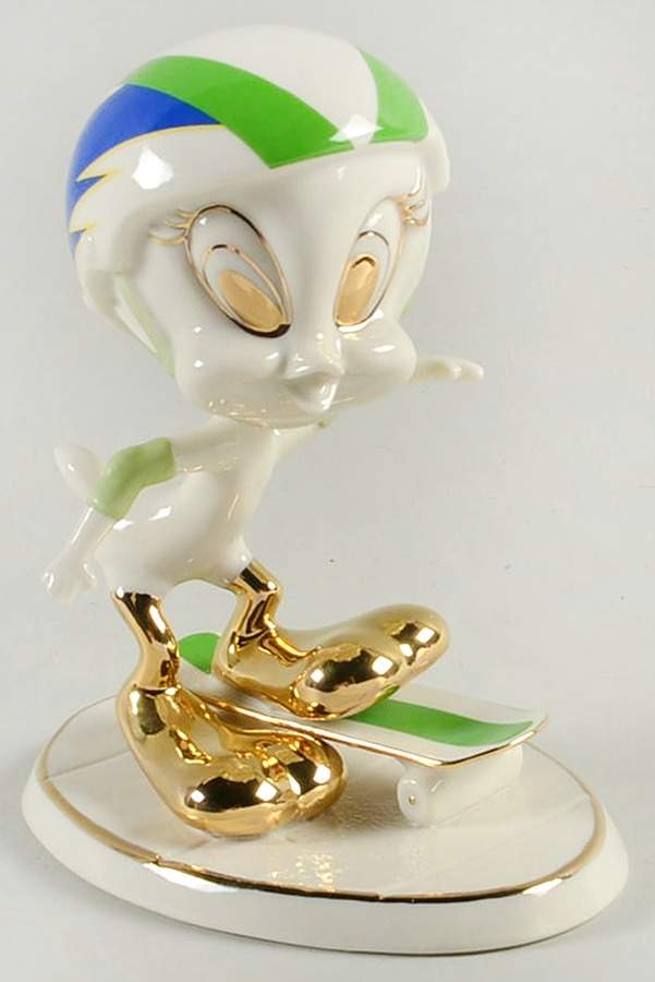 Classic Looney Tunes Tweety Skateboarding - No Box by Lenox-1
