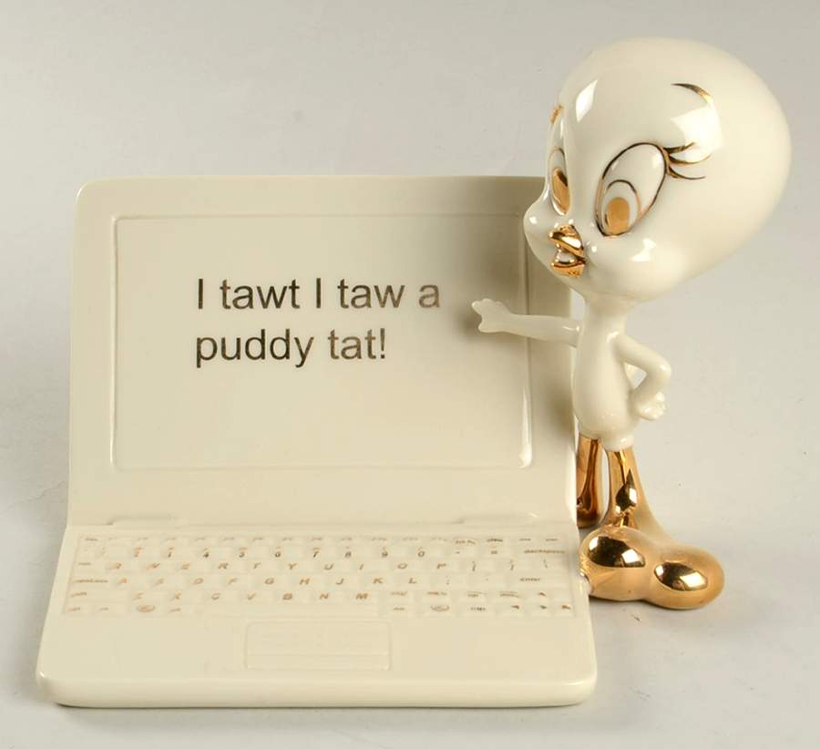 Classic Looney Tunes Tweety Computes - Boxed by Lenox-1