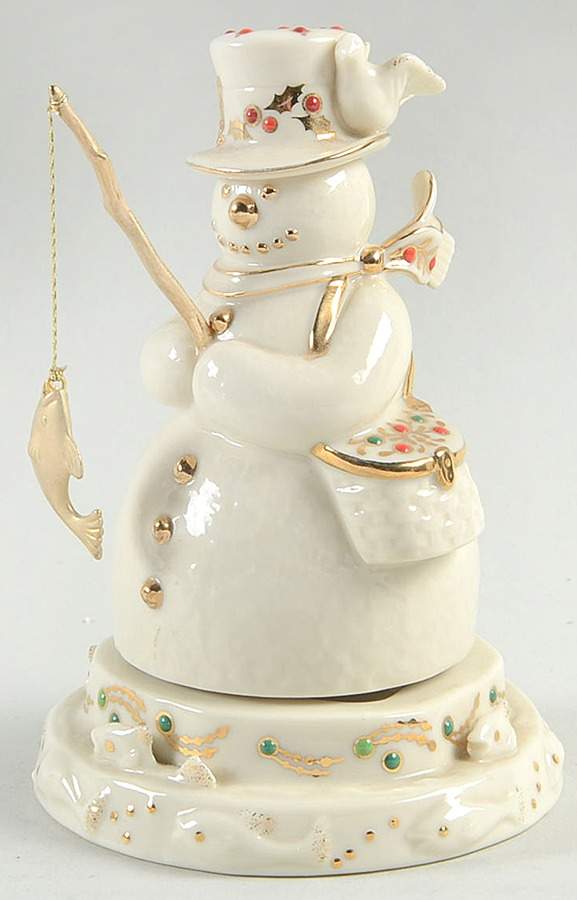 China Jewels Musicals Fishing Snowman-Jingle Bells - No Box by Lenox-1