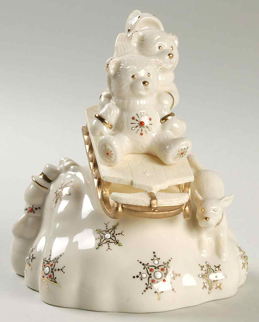 China Jewels Musicals Teddies On Sleigh-Jingle Bells - No Box by Lenox-1