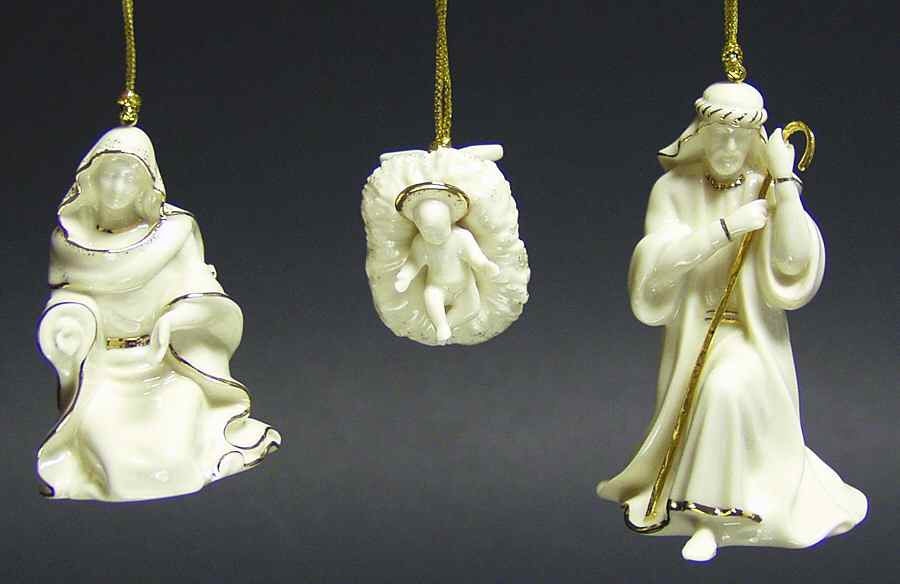 Nativity Ornaments-Figural Holy Family-Set Of 3 - With Box by Lenox-1