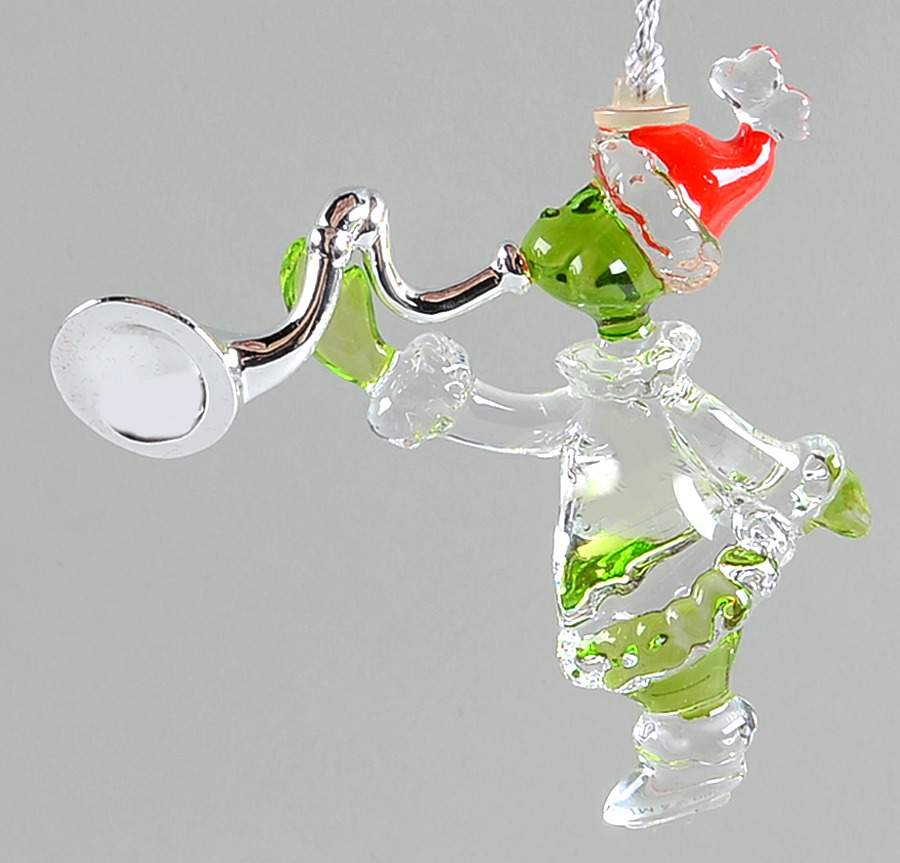 Grinch Crystal Ornaments Grinch With Horn - Boxed by Lenox-1