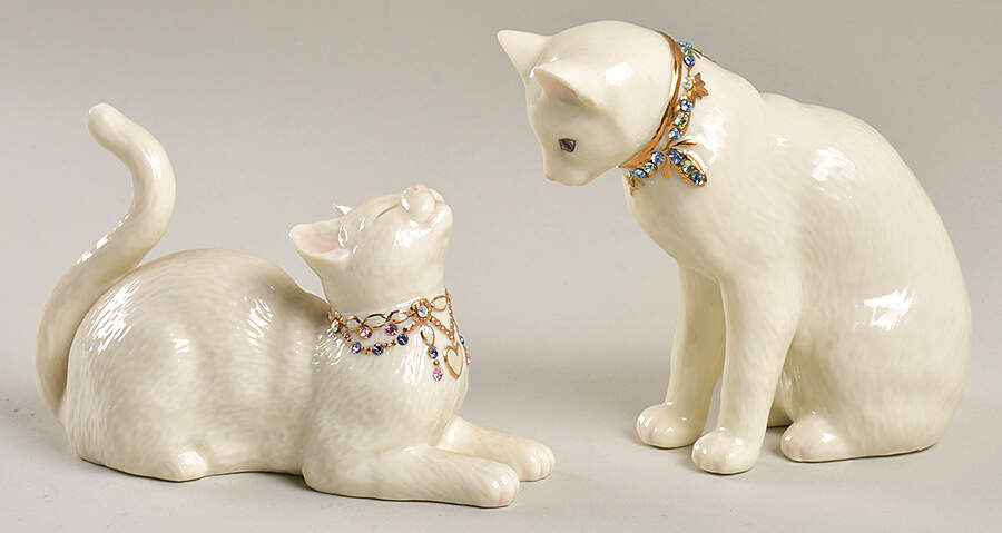 Classic Cat Collection Awake To A Kiss  - Set Of 2 - Boxed by Lenox-1