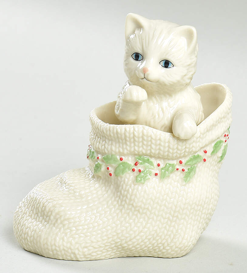 Classic Cat Collection Christmas Kitty In Stocking - Boxed by Lenox-1
