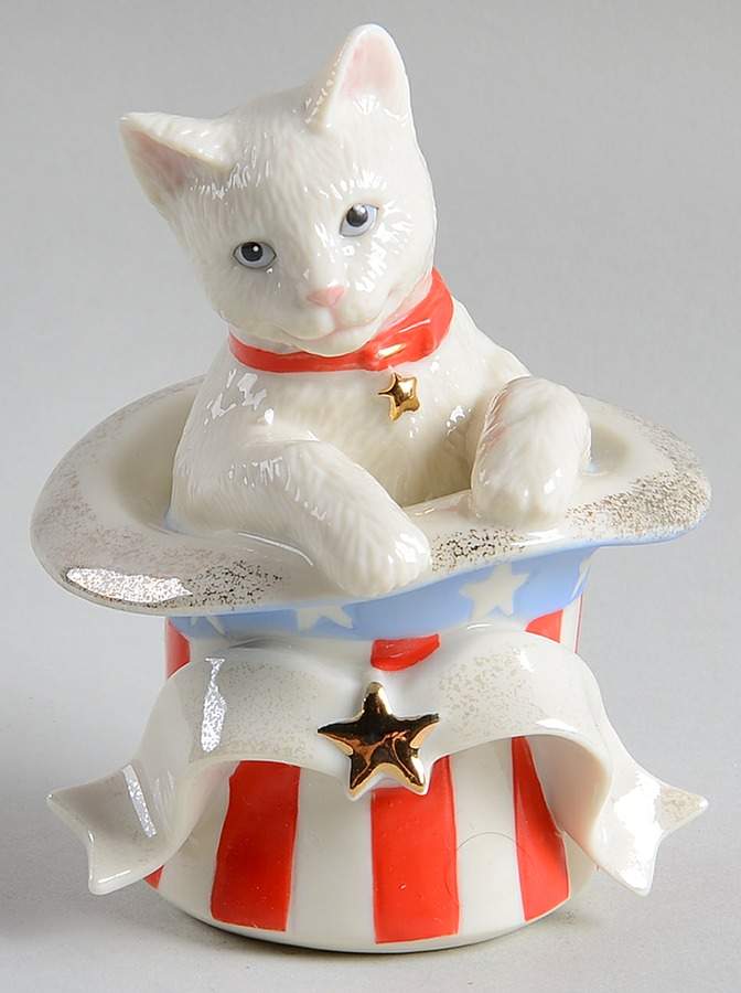 Classic Cat Collection Fourth Of July Surprise-Cat In Hat - Boxed by Lenox-1