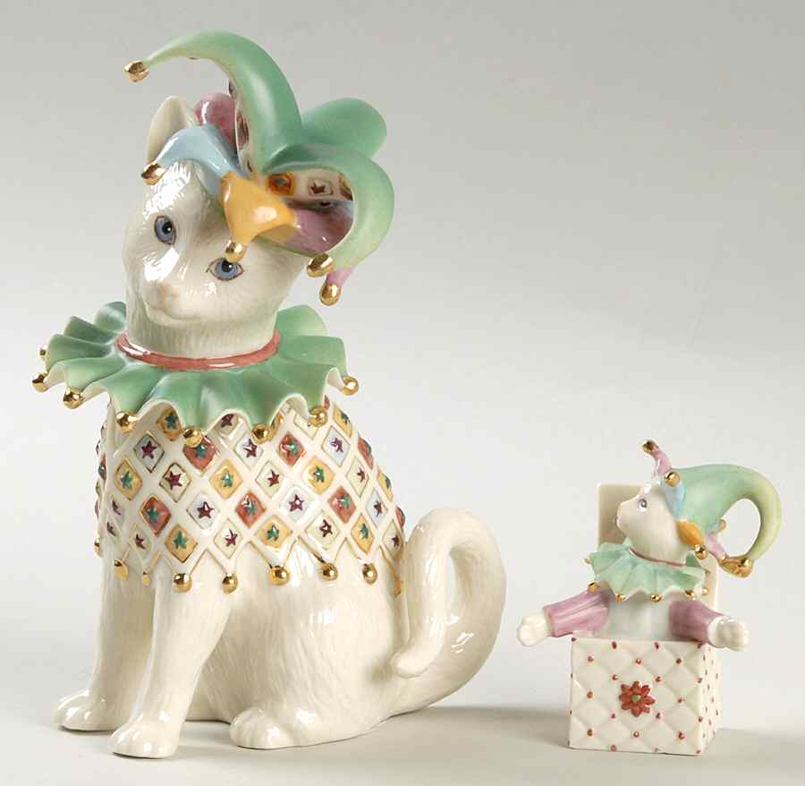 Classic Cat Collection Court Jester-2 Pc Set - No Box by Lenox-1
