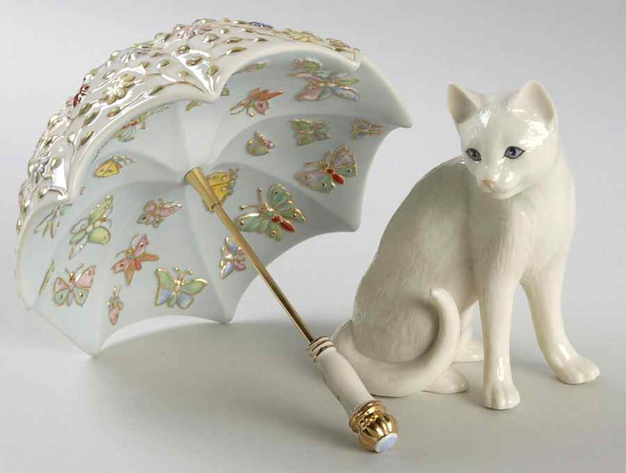 Classic Cat Collection April Showers, May Flowers-Set Of 2 - Boxed by Lenox-1