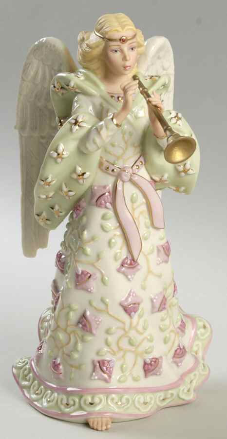 A King Is Born Nativity Angel With Horn - No Box by Lenox-1