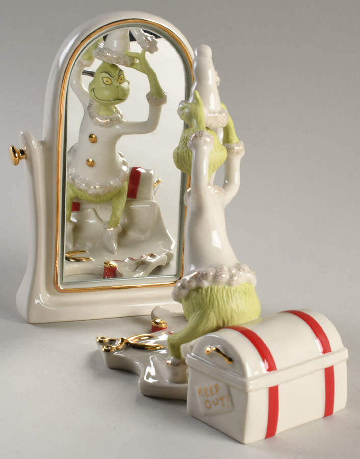 Dr Seuss Figurines A Grinchy Santa - Boxed by Lenox-1