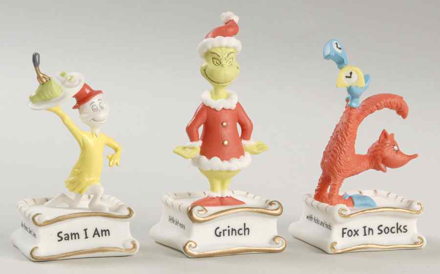 Dr Seuss Figurines A Season Of Seuss Thimbles-Set Of 3 - Boxed by Lenox-1