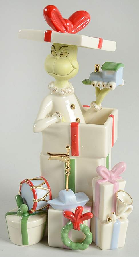 Dr Seuss Figurines Grinch Gets The Gifts - Boxed by Lenox-1