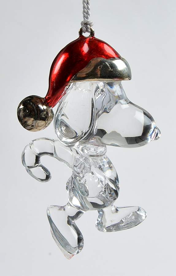 Crystal Snoopy Ornaments Snoopy Santa - Boxed by Lenox-1