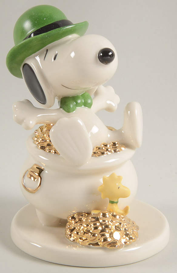 Peanuts Figurines Lucky Leprechaun Snoopy - Boxed by Lenox-1
