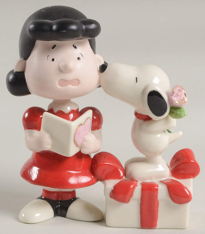 Peanuts Figurines Snoopy Steals A Kiss - No Box by Lenox-1